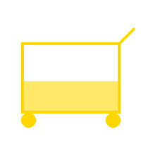 Einkaufswagen halb leer